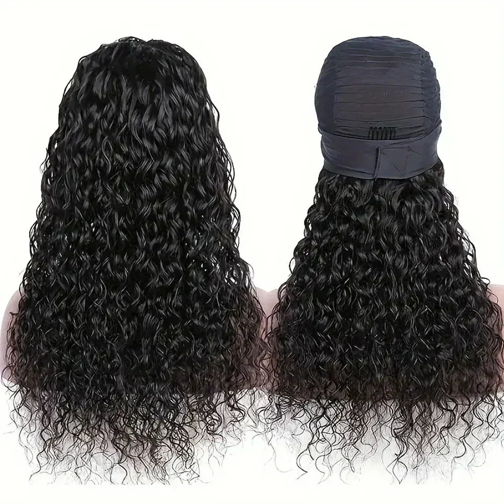 Headband Wig Water Wave Human Hair Wigs
