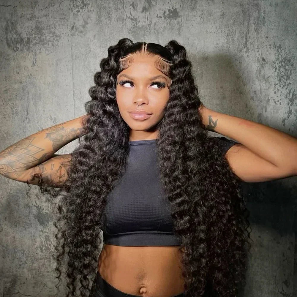 Deep Wave Hd Lace Frontal Human Hair Wig